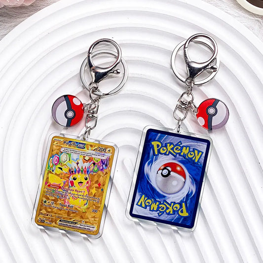 Pokémon Characters Pikachu Bulbasaur Jigglypuff Acrylic Keychain Bag Charms Accessories Backpack Pendant Key Holder Friend Gifts