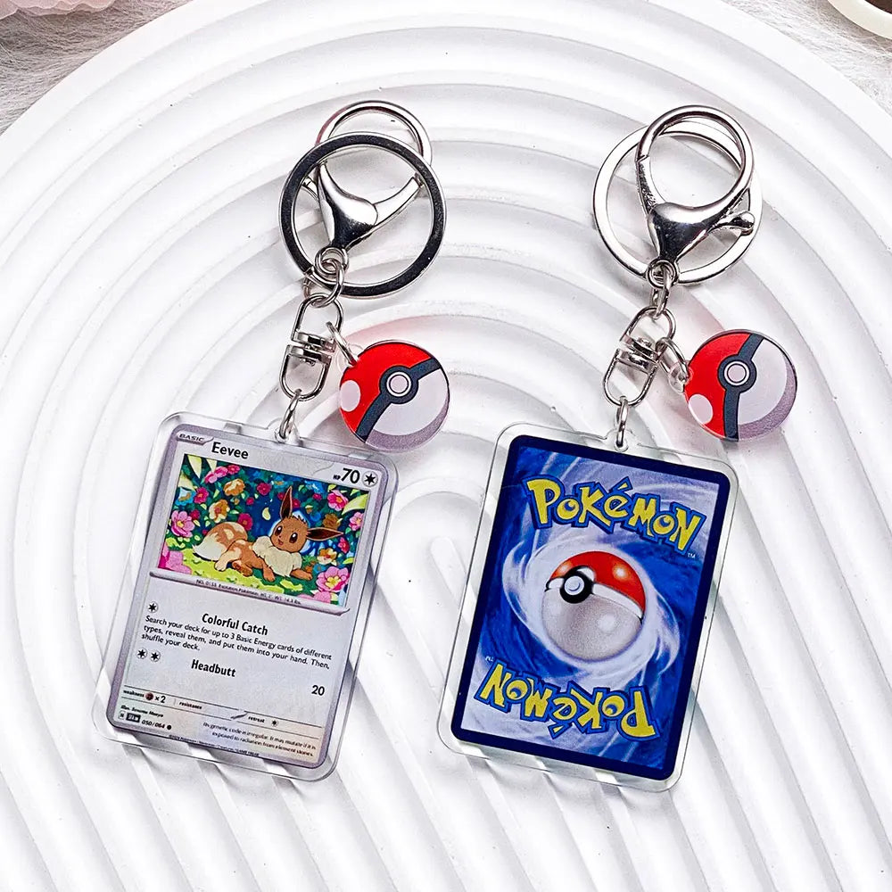 Pokémon Characters Pikachu Bulbasaur Jigglypuff Acrylic Keychain Bag Charms Accessories Backpack Pendant Key Holder Friend Gifts