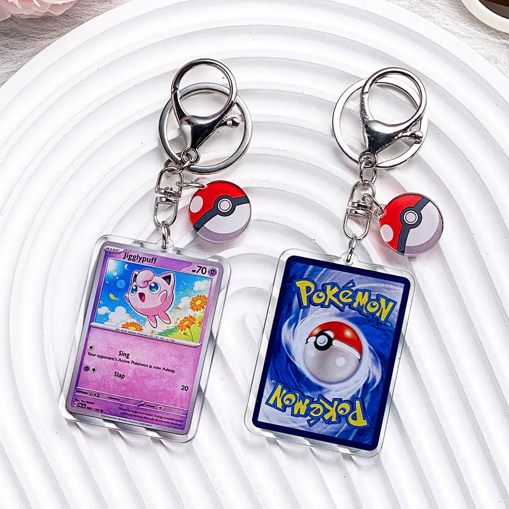 Pokémon Characters Pikachu Bulbasaur Jigglypuff Acrylic Keychain Bag Charms Accessories Backpack Pendant Key Holder Friend Gifts