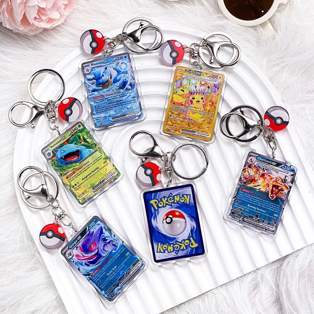 Pokémon Characters Pikachu Bulbasaur Jigglypuff Acrylic Keychain Bag Charms Accessories Backpack Pendant Key Holder Friend Gifts